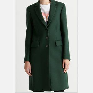 NWT Paul Smith green single-breasted coat